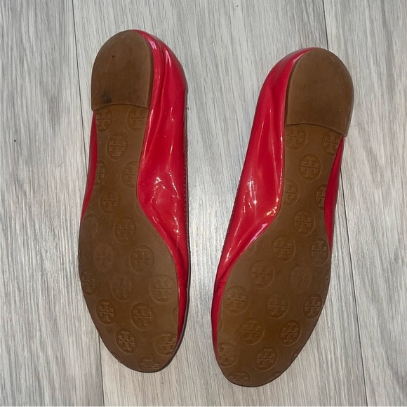Tory Burch Reva hot Pink patent leather Ballet Flats Size 7 - Picture 6 of 8